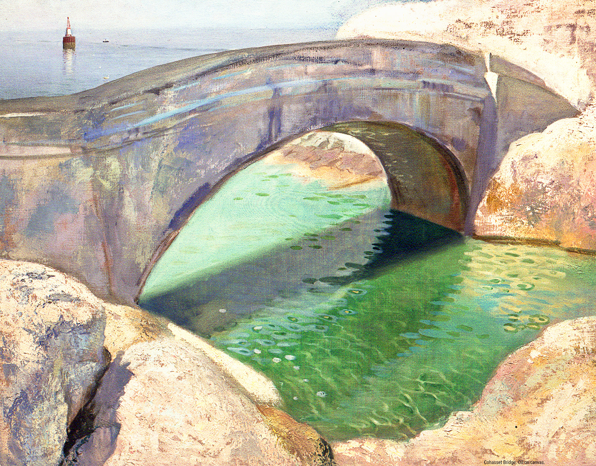 Cohasset Bridge. Oil on canvas.